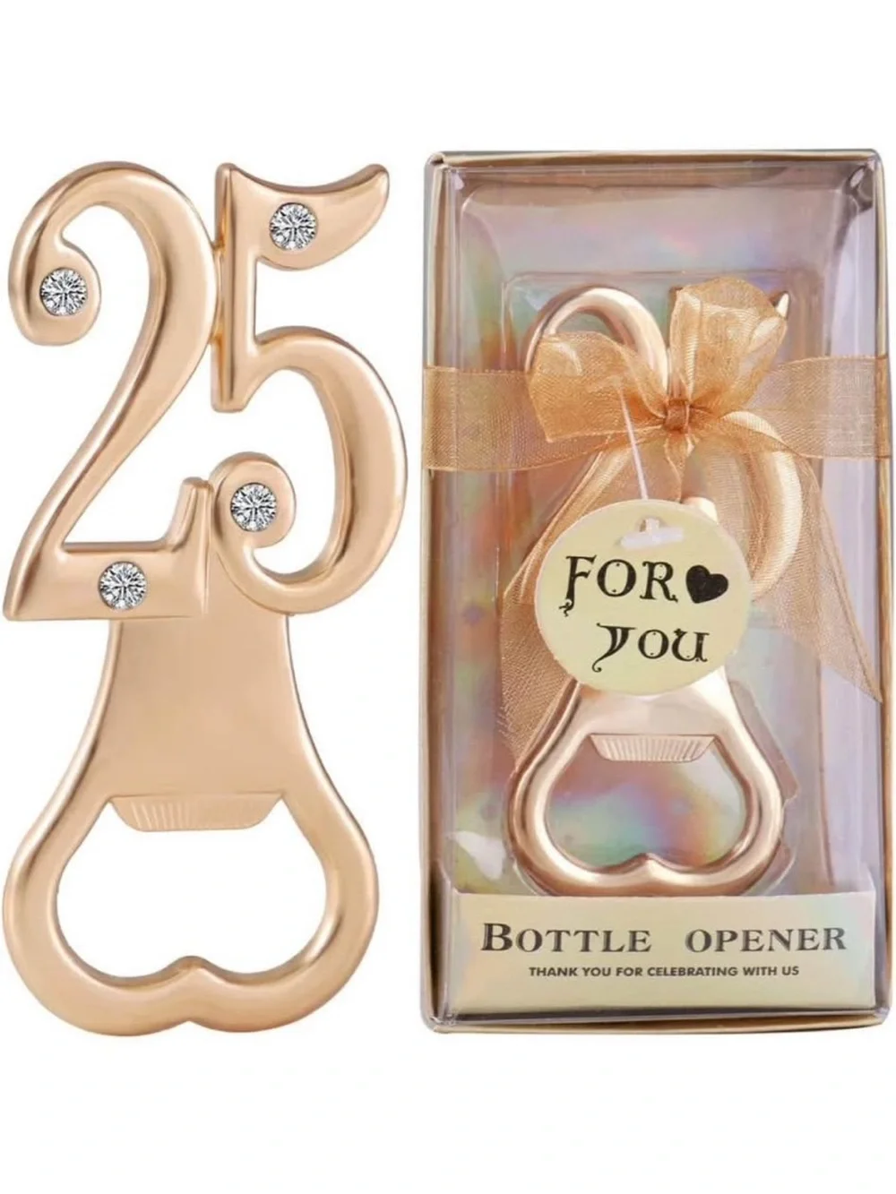 24 pcs 25 th birthday/anniversary bottle opener new
